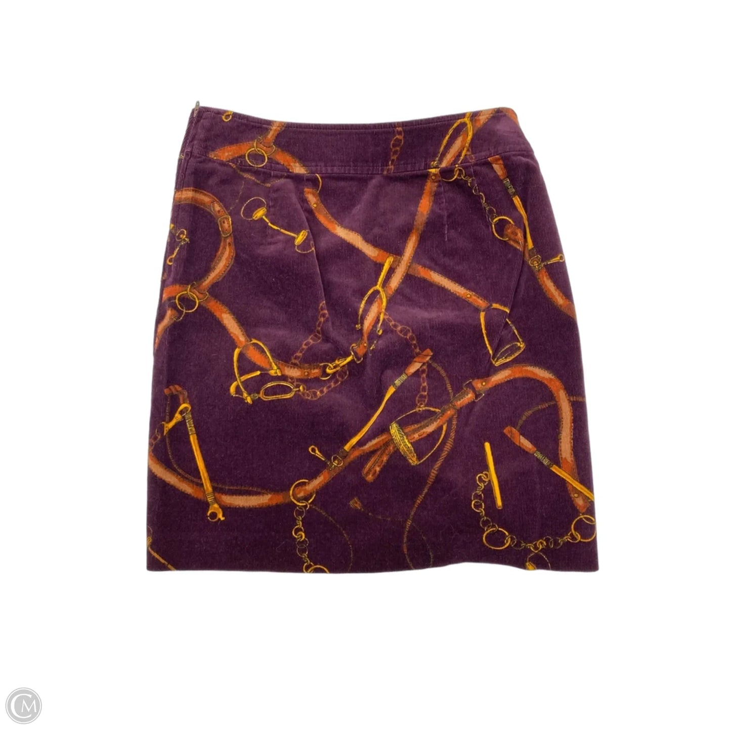 Skirt Mini & Short By Talbots In Purple & Yellow, Size: 2p