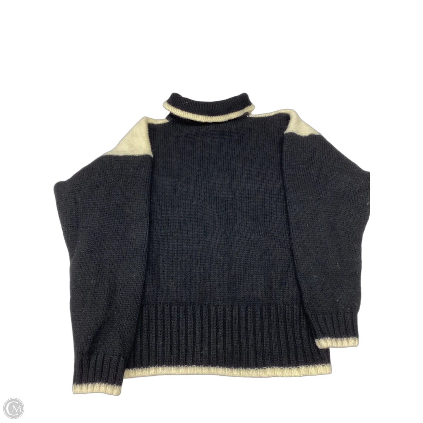 Sweater By Esprit In Black & Cream, Size: S