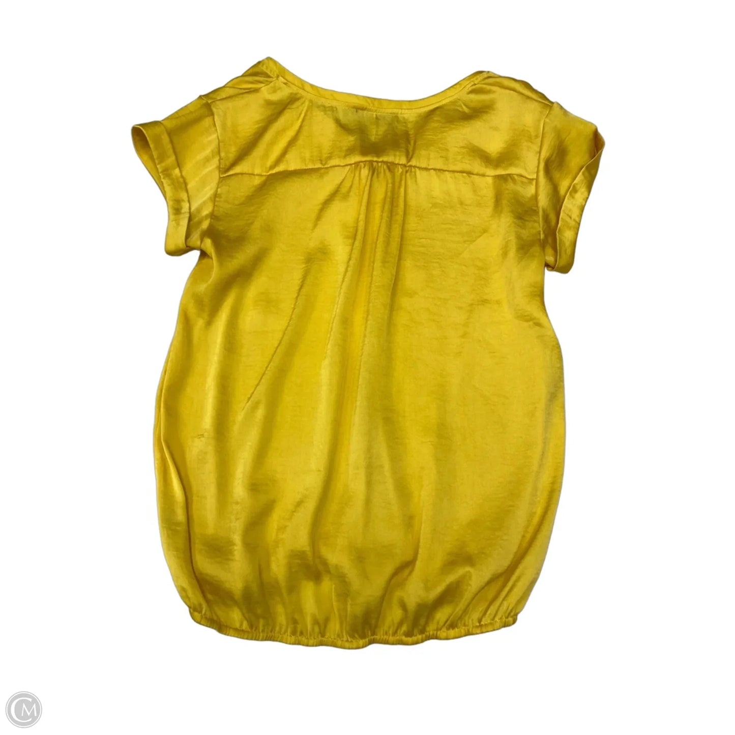 Blouse Short Sleeve By Limited In Yellow, Size: M