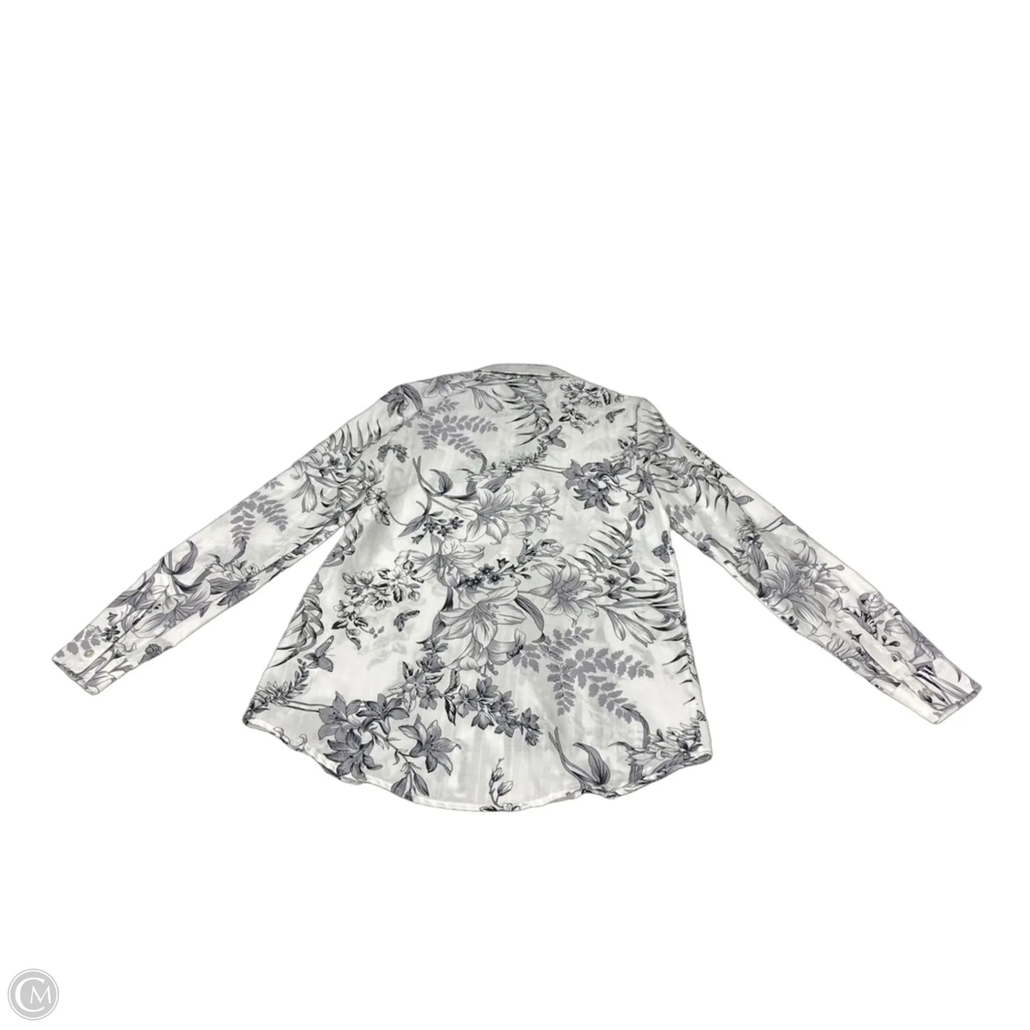 Blouse Long Sleeve By T Tahari In Black & White, Size: S