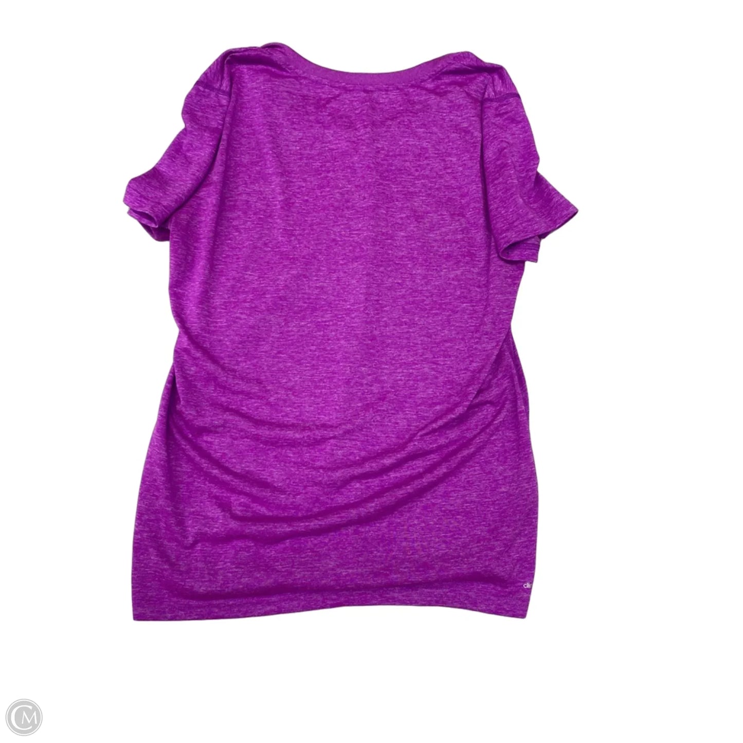 Athletic Top Short Sleeve By Adidas In Purple, Size: L