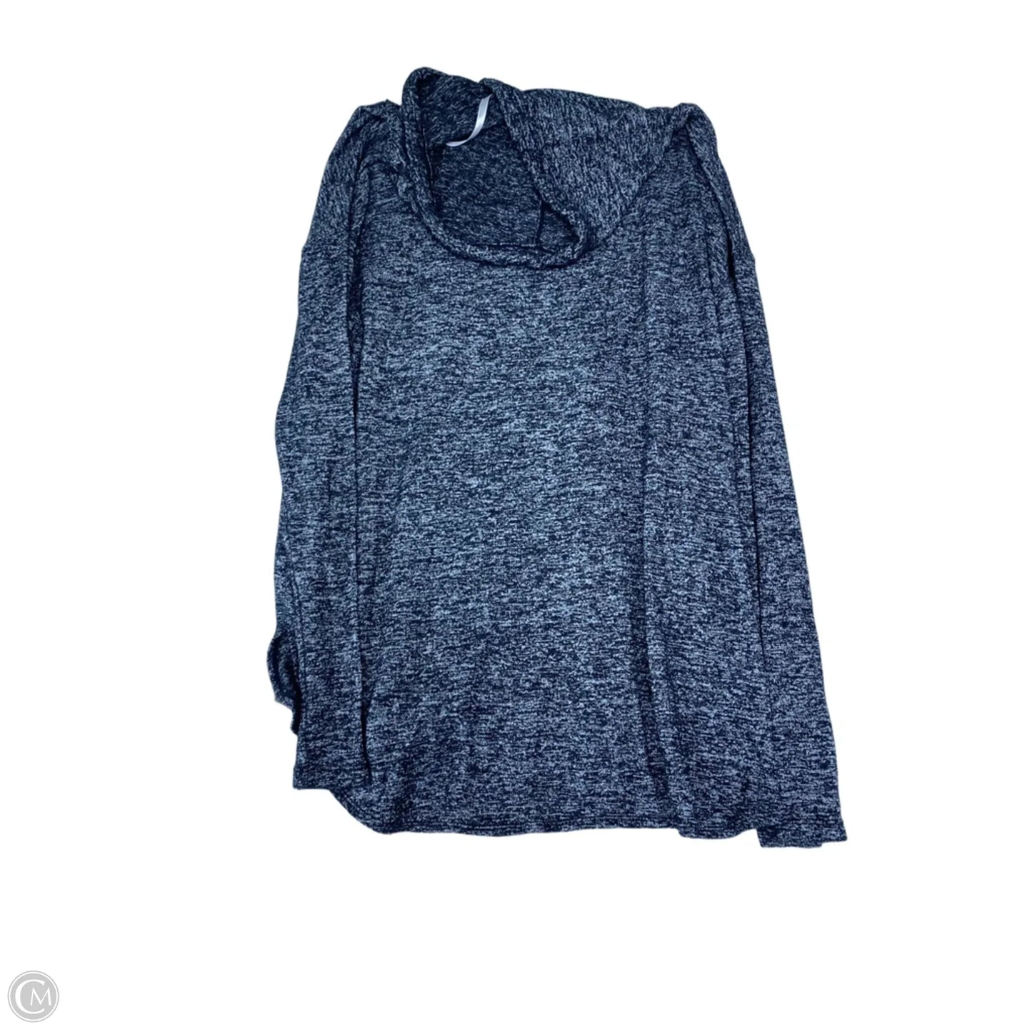Athletic Top Long Sleeve Collar By Calvin Klein Performance In Grey, Size: L