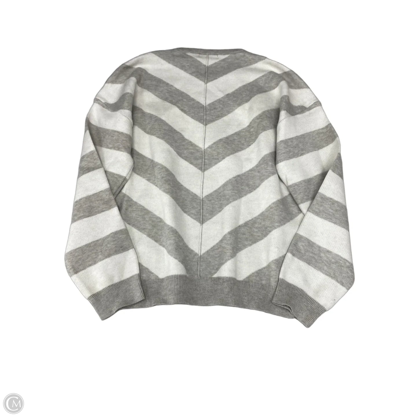 Sweatshirt Crewneck By Tahari In Chevron Pattern, Size: S