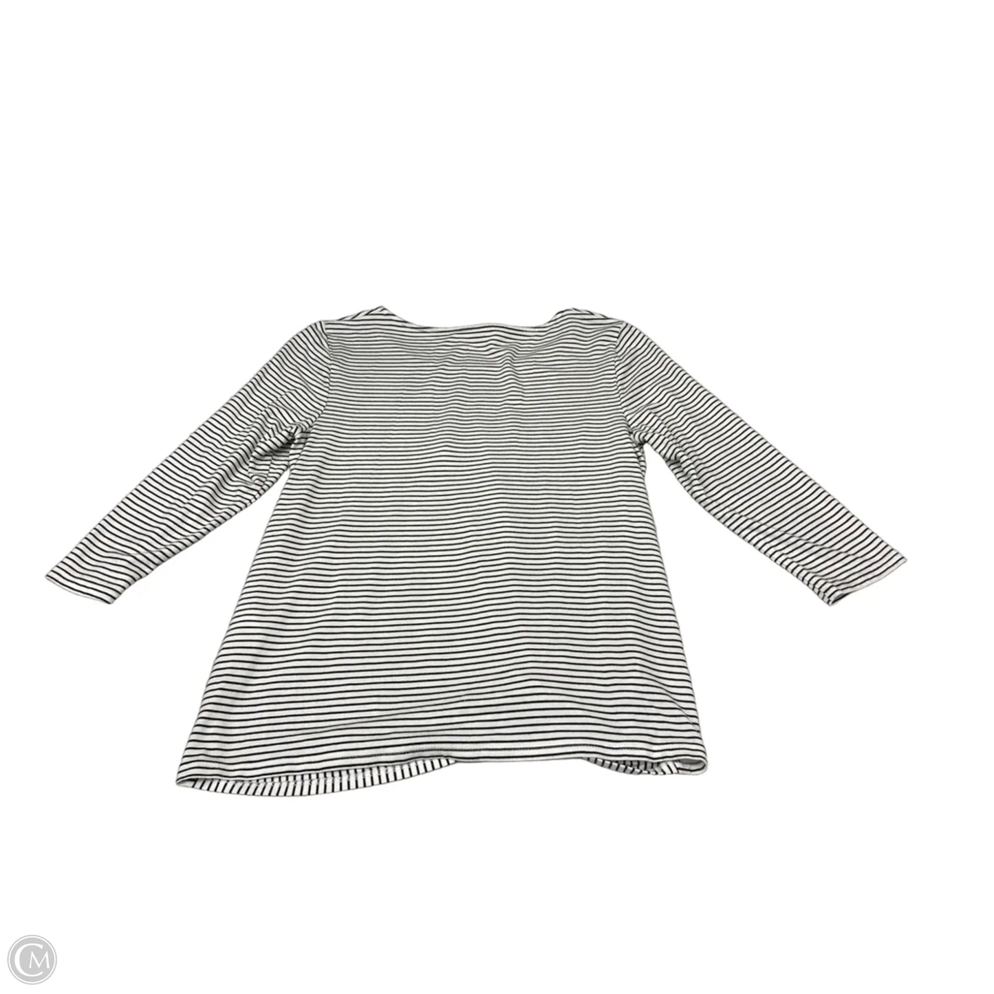 Top 3/4 Sleeve By Chicos In Striped Pattern, Size: S