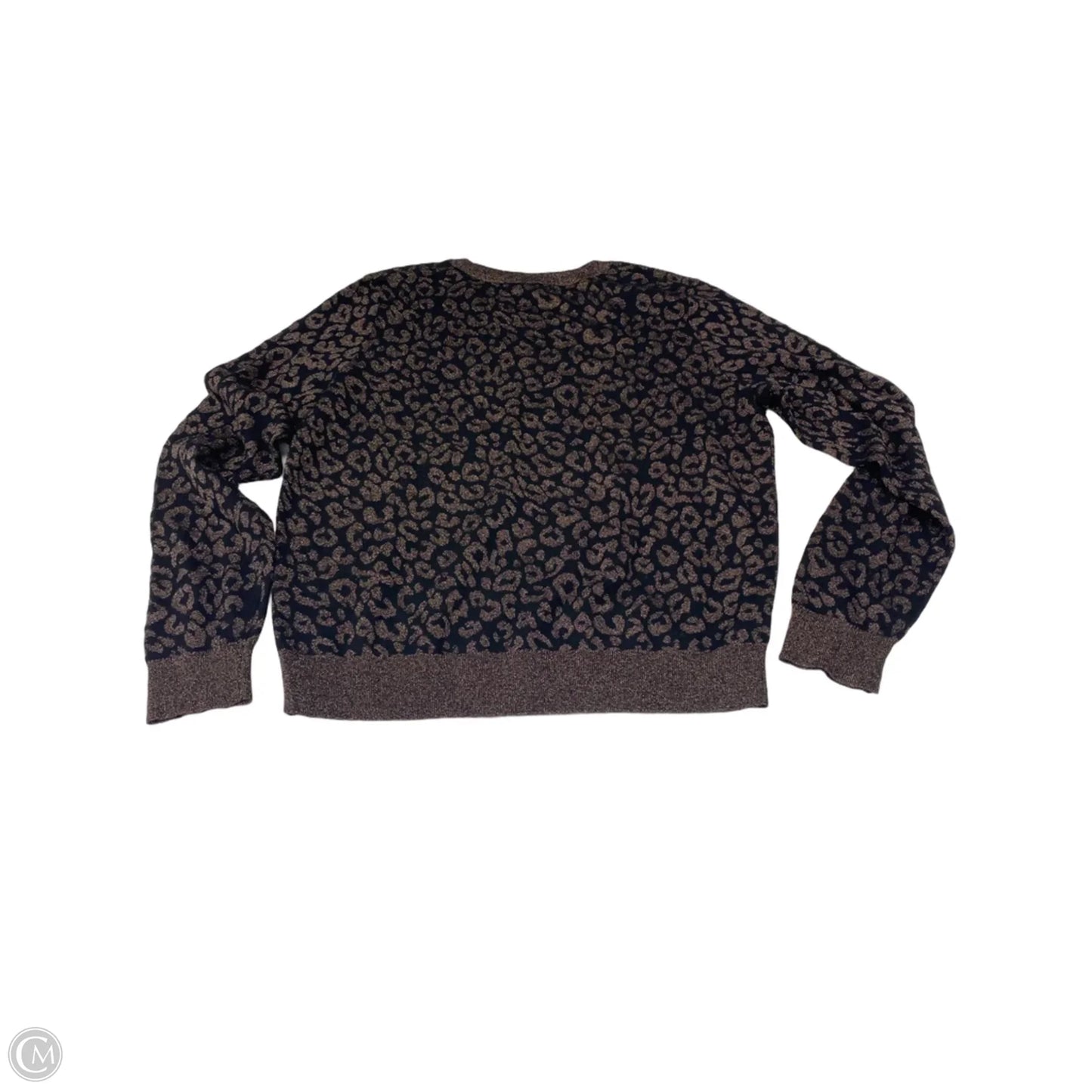 Top Long Sleeve Basic By Banana Republic In Animal Print, Size: L
