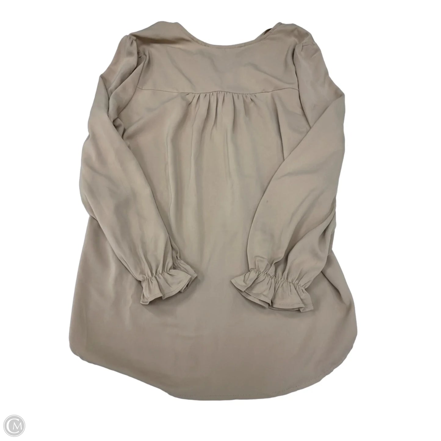 Blouse Long Sleeve By Dokotoo In Beige, Size: Xl