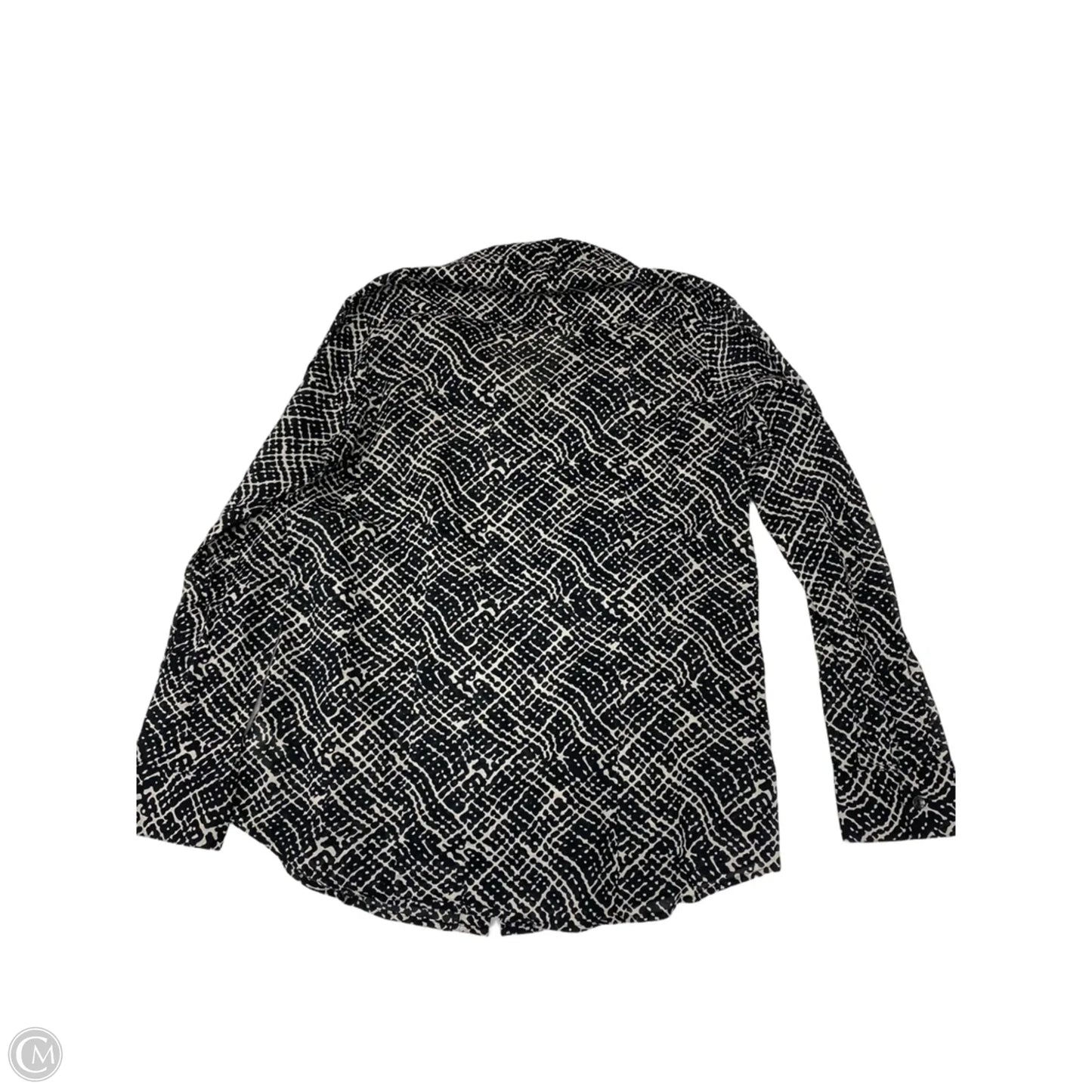 Top Long Sleeve By Coldwater Creek In Black & White, Size: M