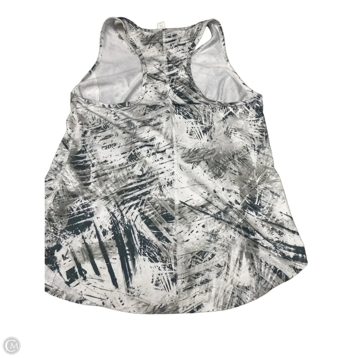 Athletic Tank Top By Fila In Green & White, Size: L