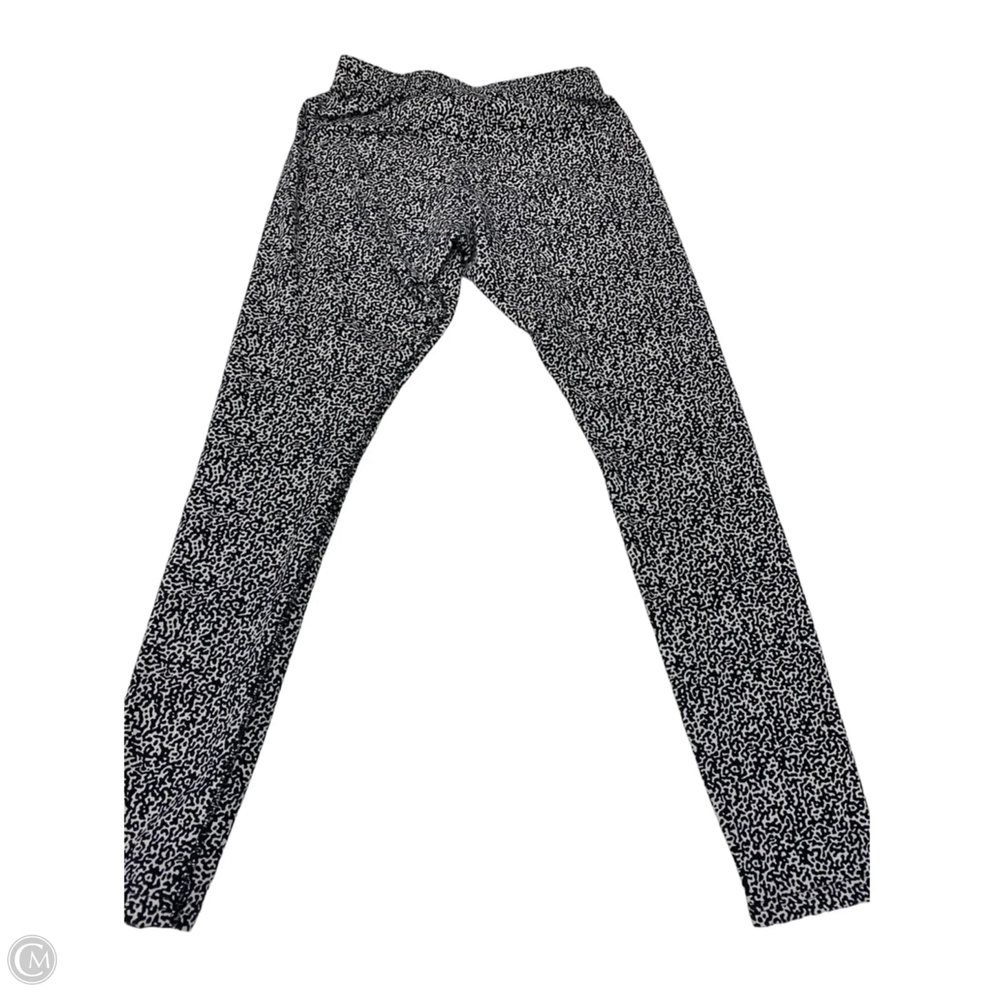 Athletic Leggings By Nike Apparel In Black & White, Size: M