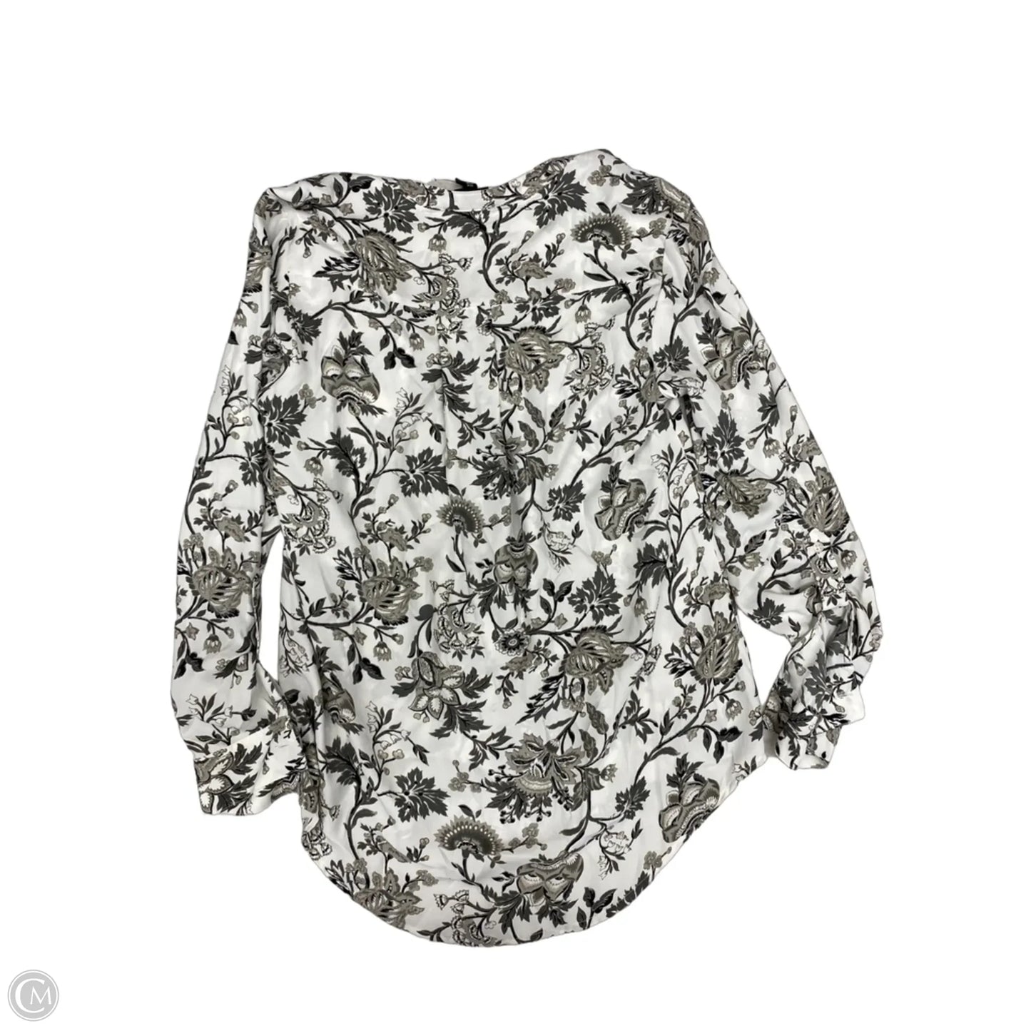 Blouse Long Sleeve By Jones New York In Floral Print, Size: M
