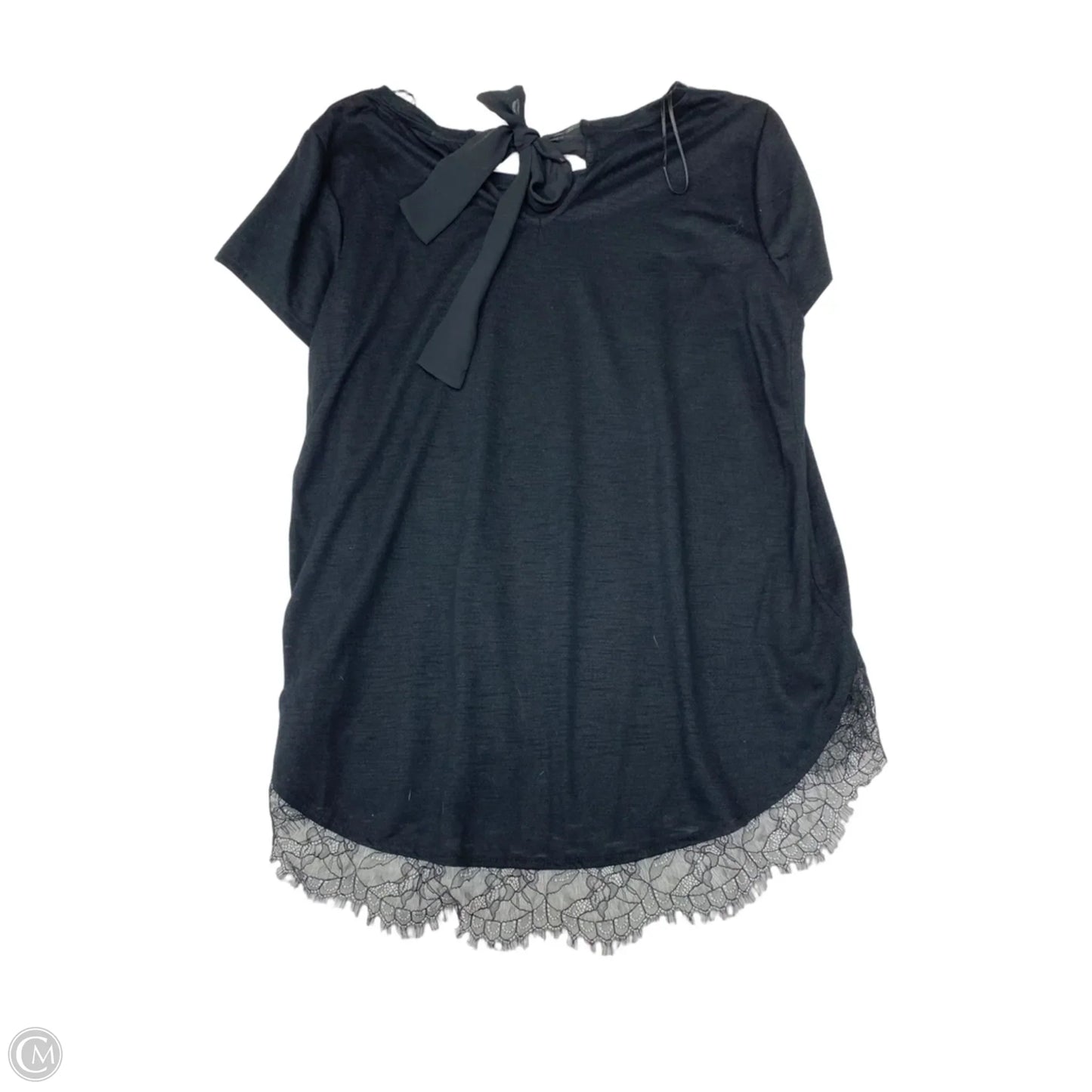 Top Short Sleeve By Lc Lauren Conrad In Black, Size: Xl