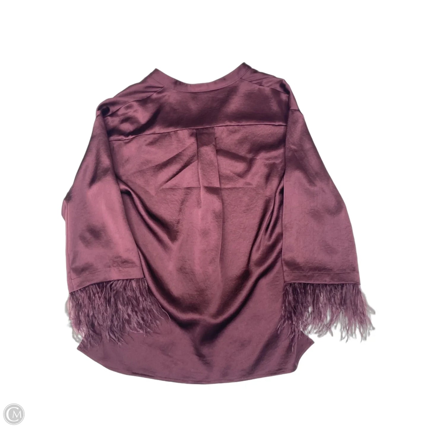 Blouse Long Sleeve By Bailey 44 In Maroon, Size: Xs
