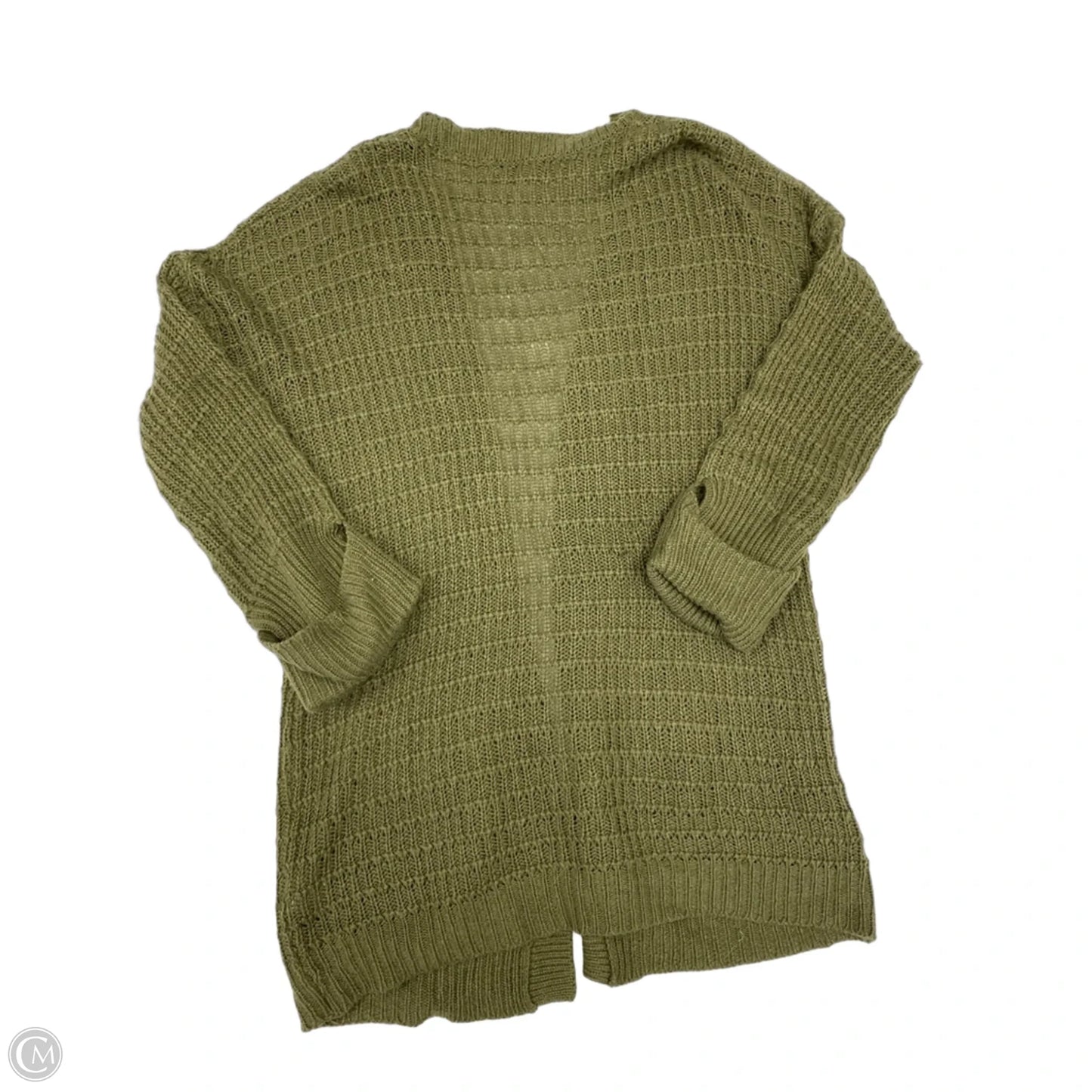 Sweater Cardigan By Clothes Mentor In Green, Size: S