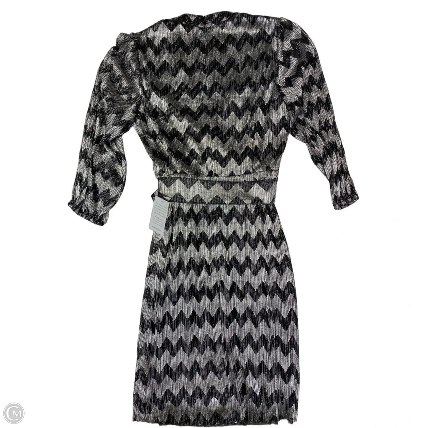 Dress Party Midi By Eliza J In Black & Silver, Size: L