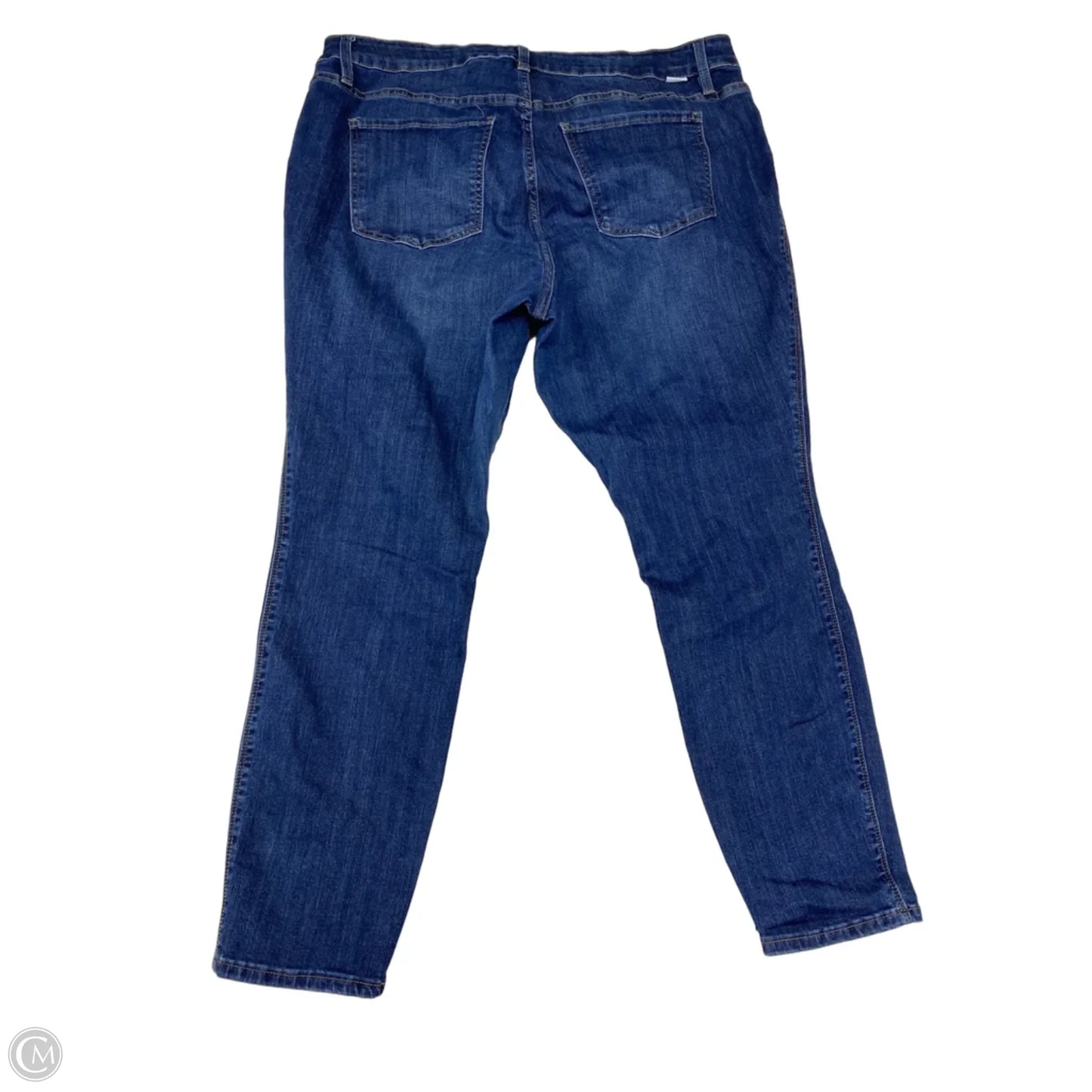 Jeans Straight By R And M Richards In Blue Denim, Size: 20