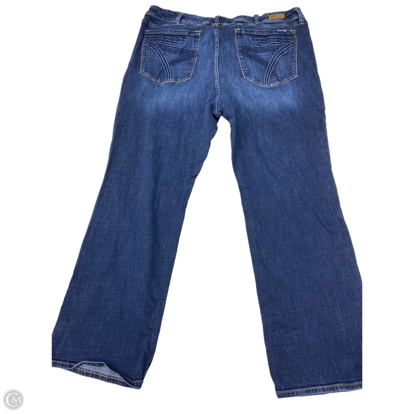 Jeans Straight By Seven 7 In Blue Denim, Size: 24