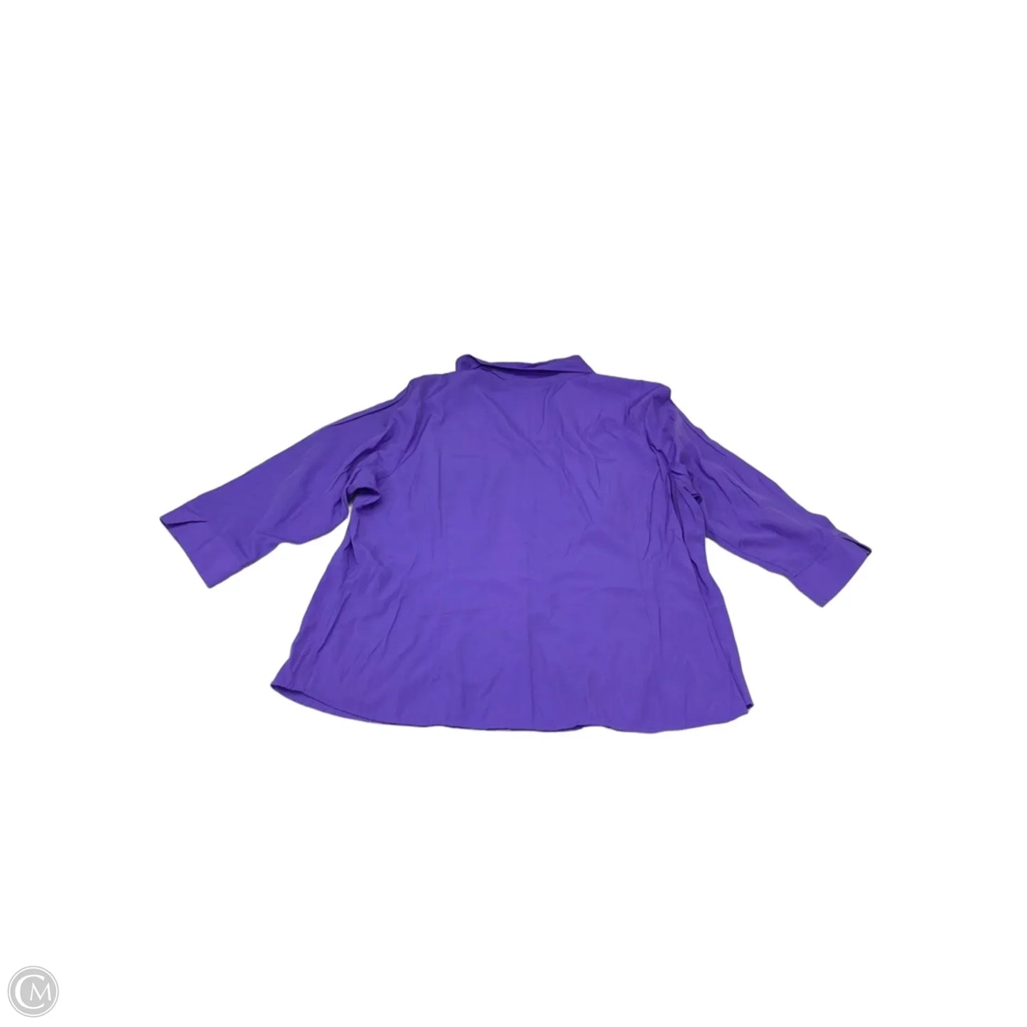 Top 3/4 Sleeve By Dressbarn In Purple, Size: 2x