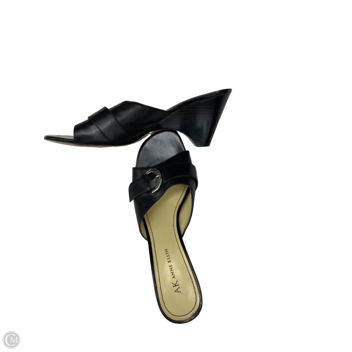 Sandals Heels Wedge By Anne Klein In Black, Size: 8.5