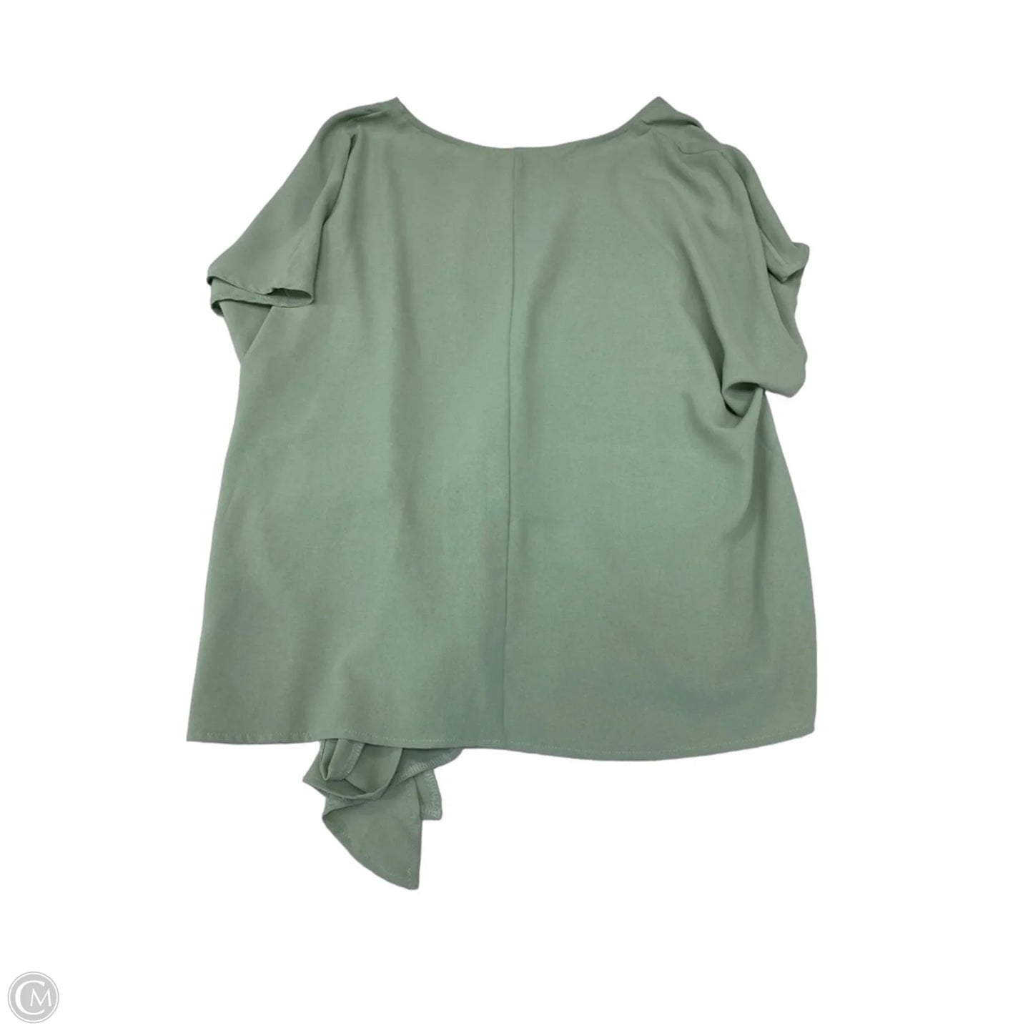 Blouse Short Sleeve By Shein In Green, Size: 2x