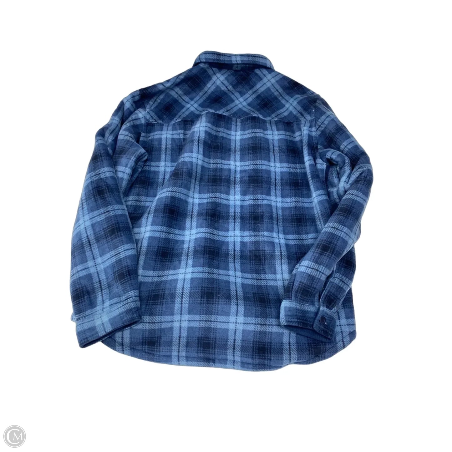 Coat Faux Fur & Sherpa By Weatherproof In Plaid Pattern, Size: L
