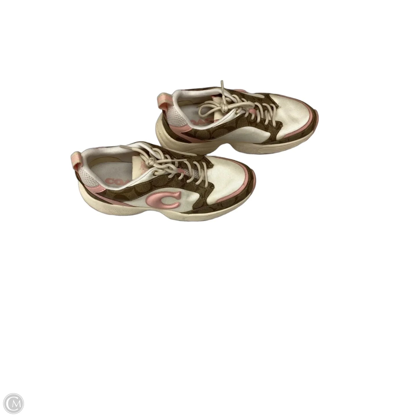 Shoes Designer By Coach In Cream & Pink, Size: 8