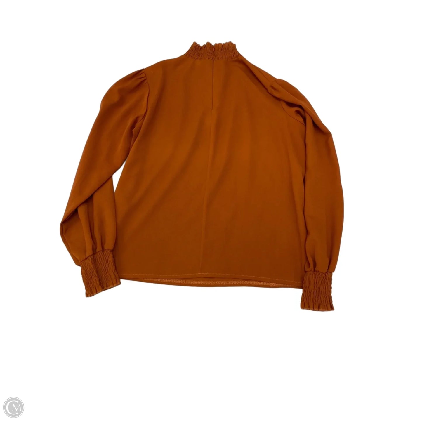 Blouse Long Sleeve By Shein In Brown, Size: L