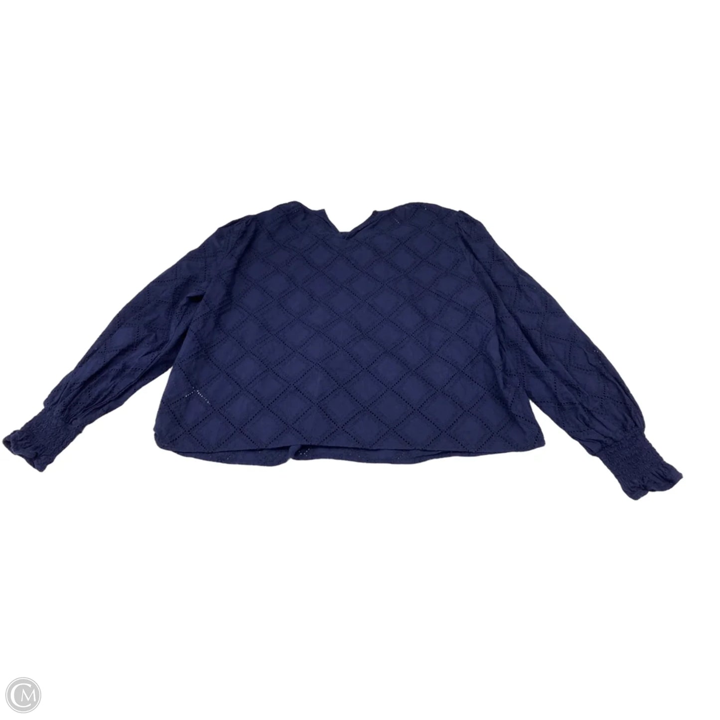 Top Long Sleeve By Clothes Mentor In Navy, Size: L