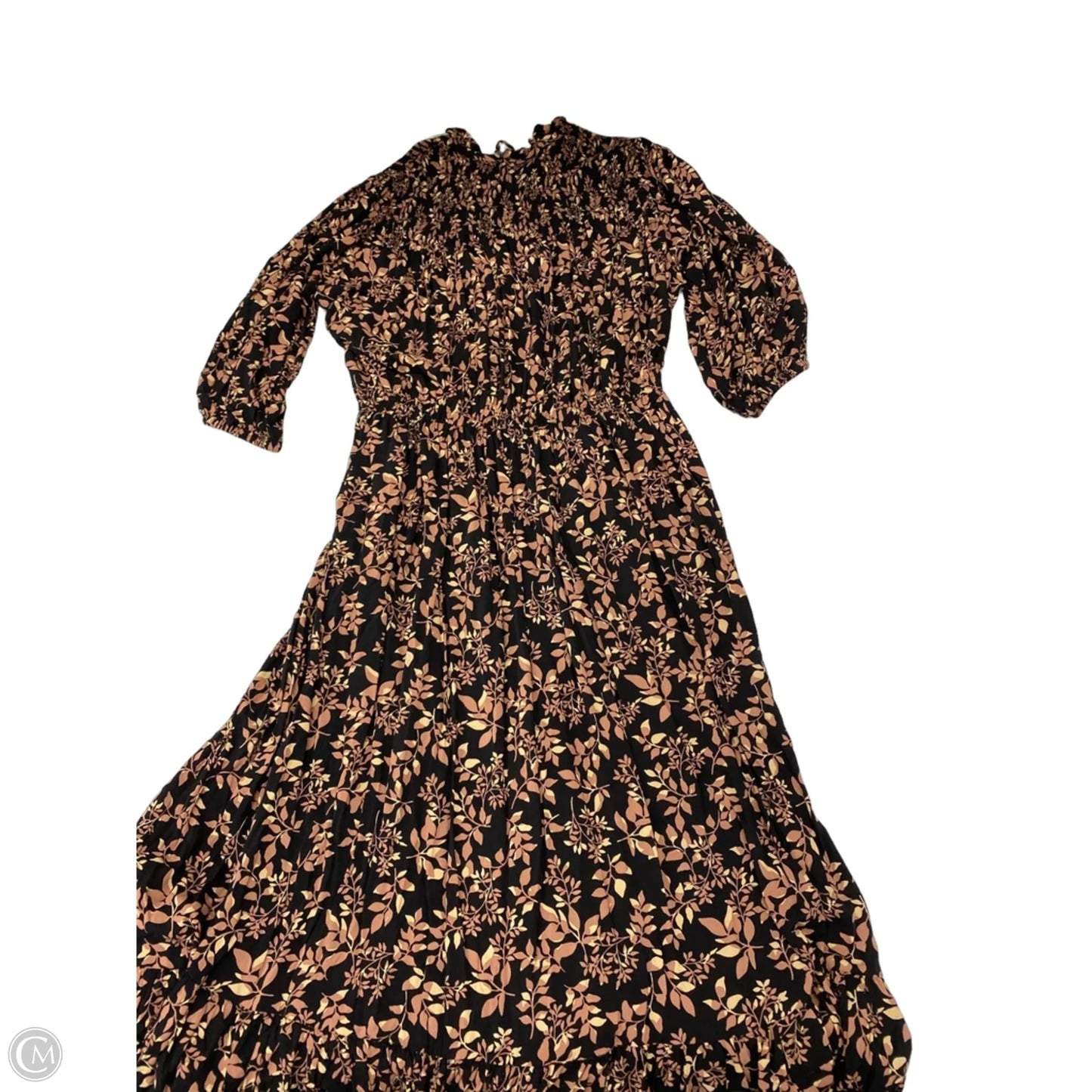 Dress Casual Maxi By Calvin Klein In Black & Brown, Size: Xl