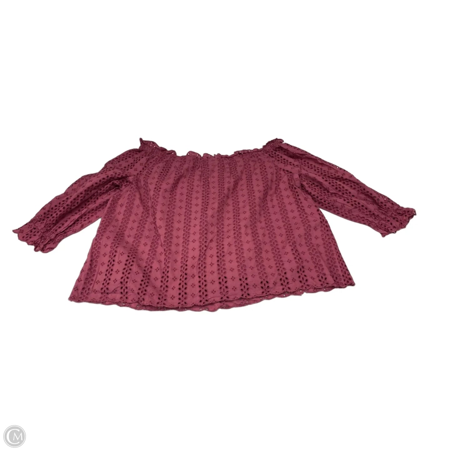 Top 3/4 Sleeve By Lane Bryant In Mauve, Size: Xl