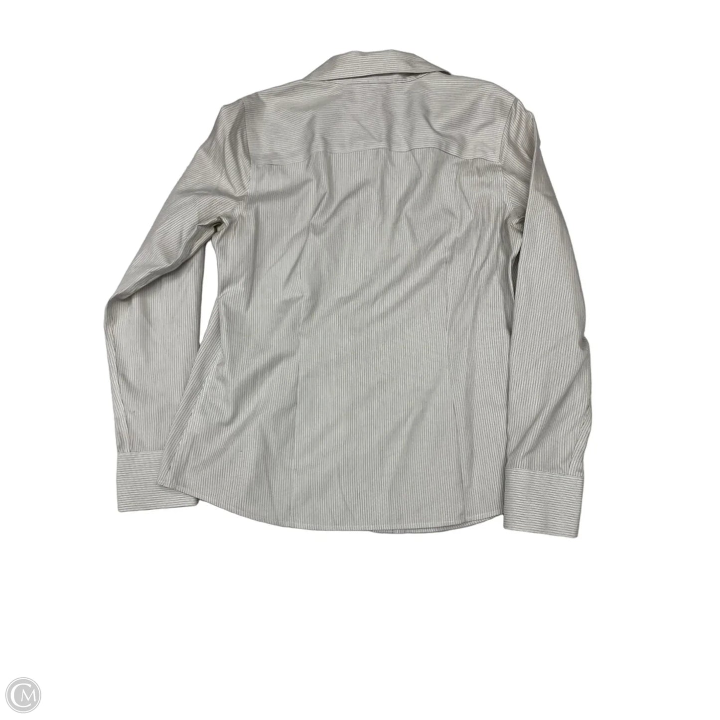 Top Long Sleeve By Liz Claiborne In Grey & White, Size: S