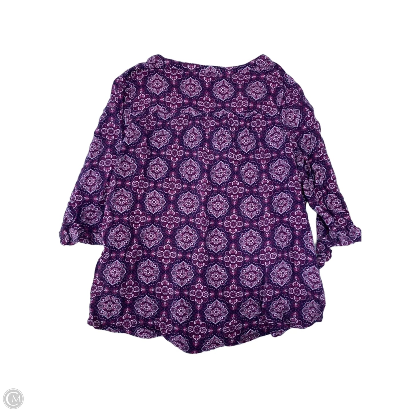 Top 3/4 Sleeve By Westport In Purple, Size: 3x