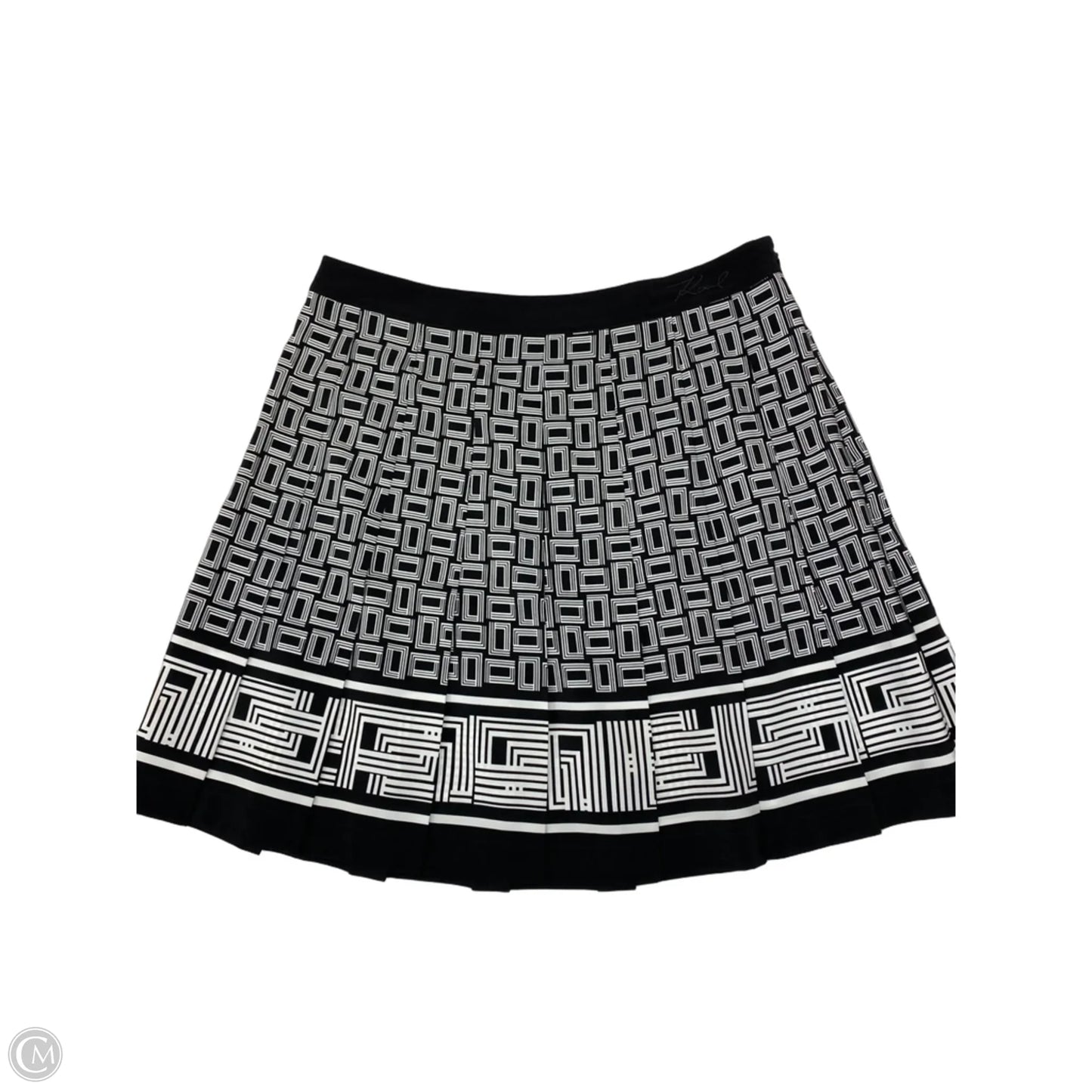 Skirt Designer By Karl Lagerfeld In Black & White, Size: 10