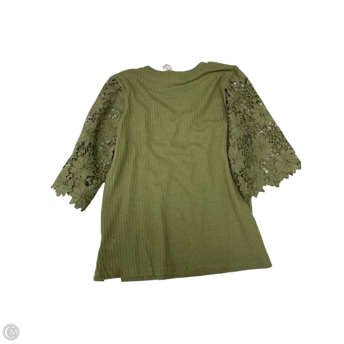 Blouse Long Sleeve By Clothes Mentor In Green, Size: S