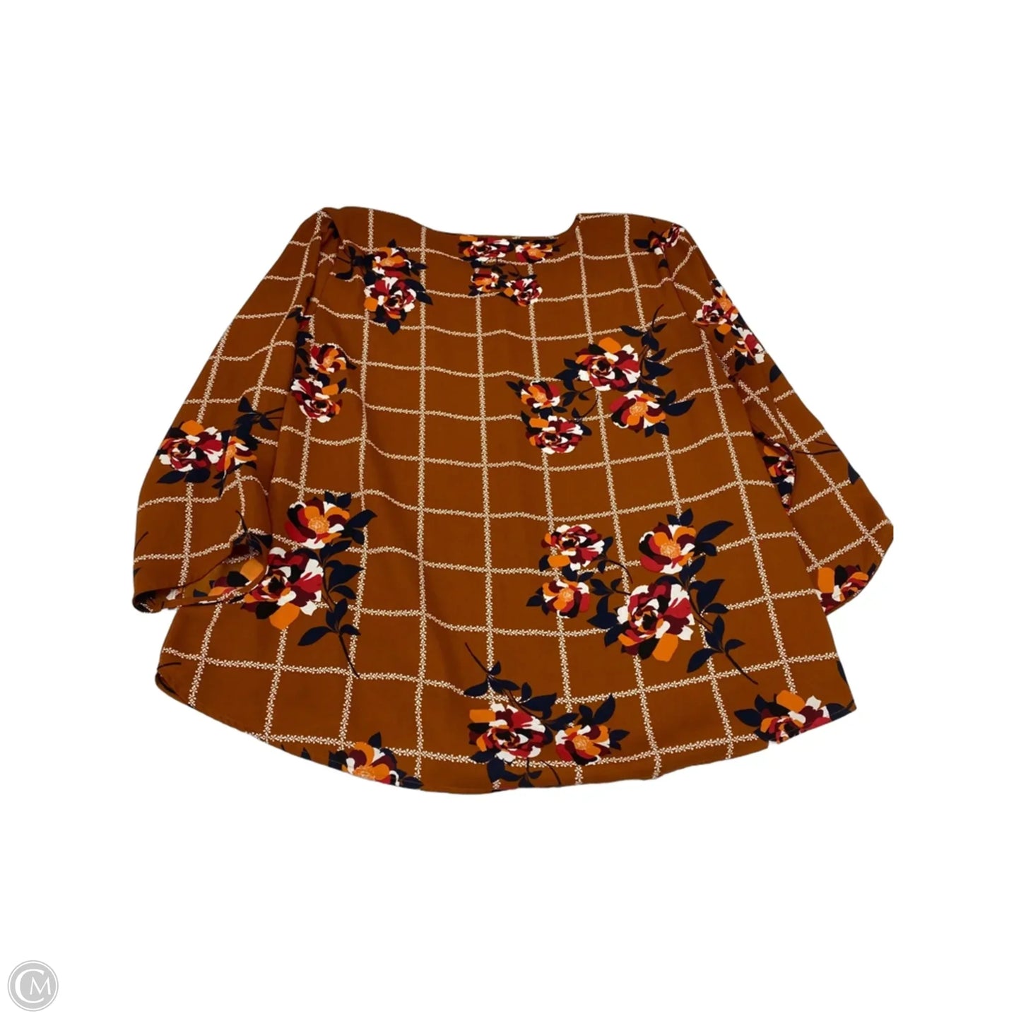 Blouse Long Sleeve By Van Heusen In Floral Print, Size: Xl