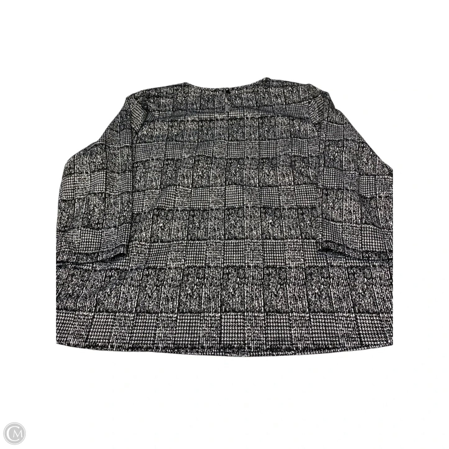 Blouse 3/4 Sleeve By Van Heusen In Grey, Size: Xl