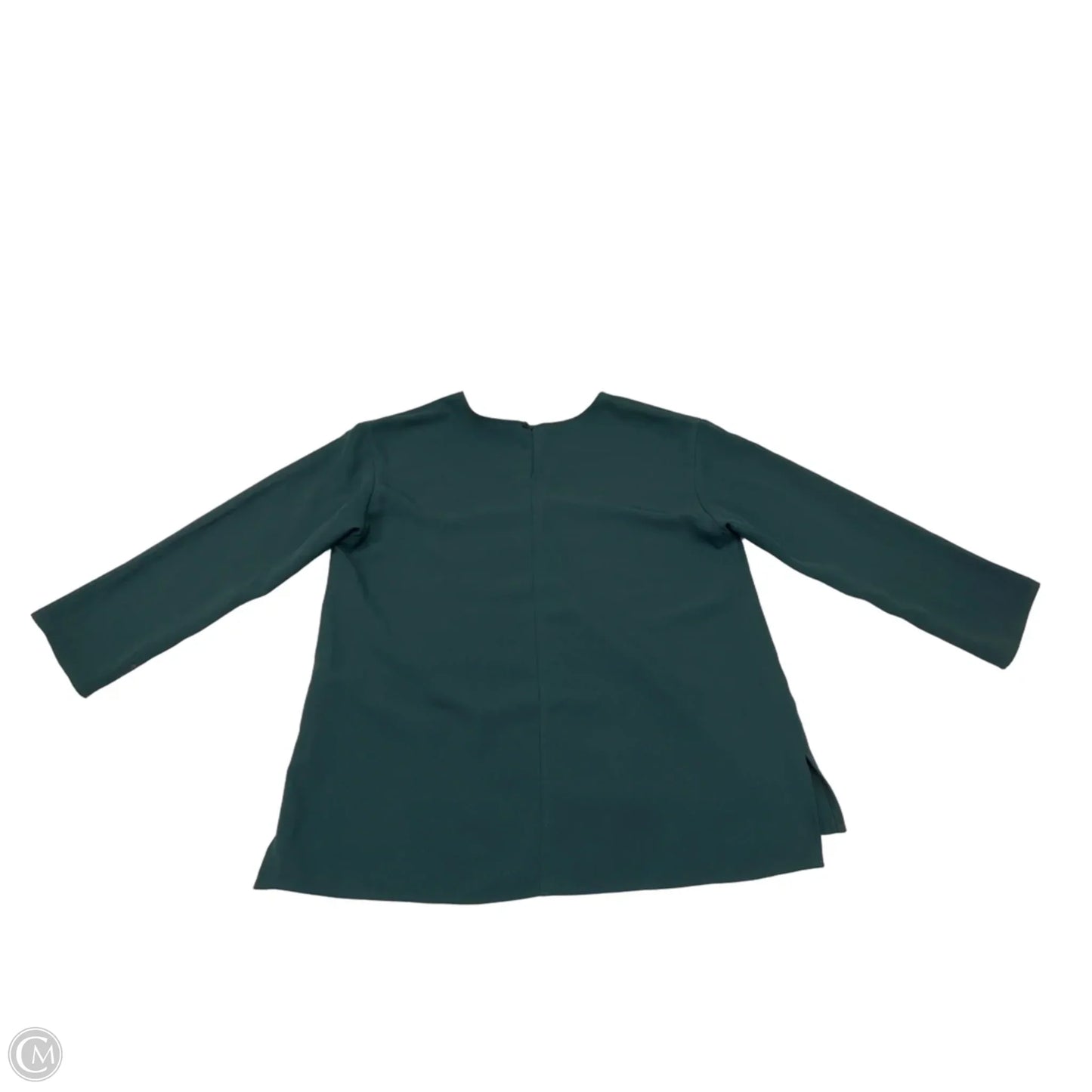 Blouse 3/4 Sleeve By Uniqlo In Green, Size: S