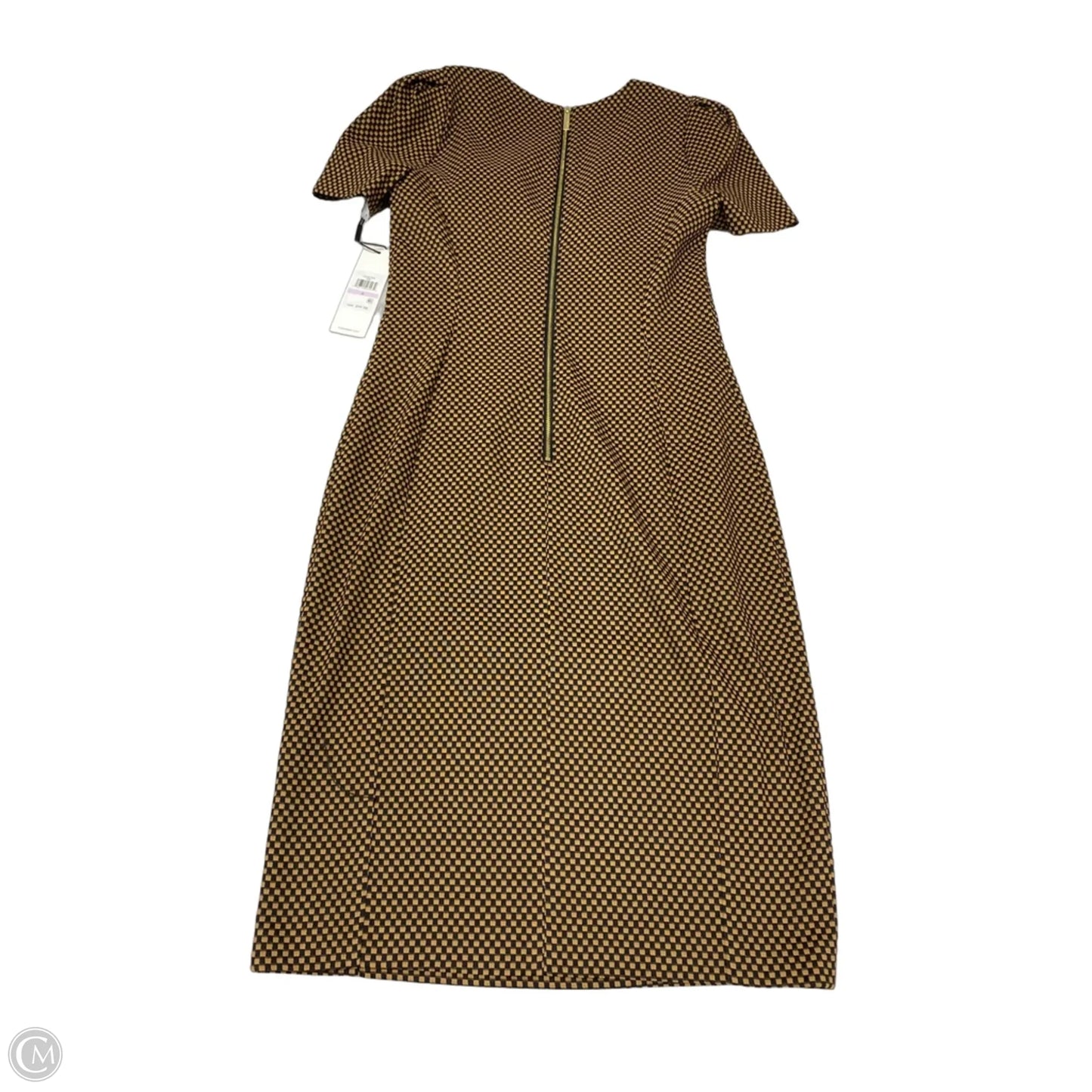 Dress Work By Calvin Klein In Checkered Pattern, Size: S