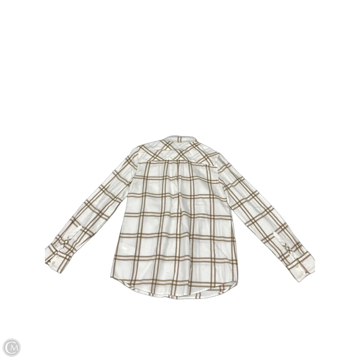 Top Long Sleeve By J. Crew In Cream & Tan, Size: Xs