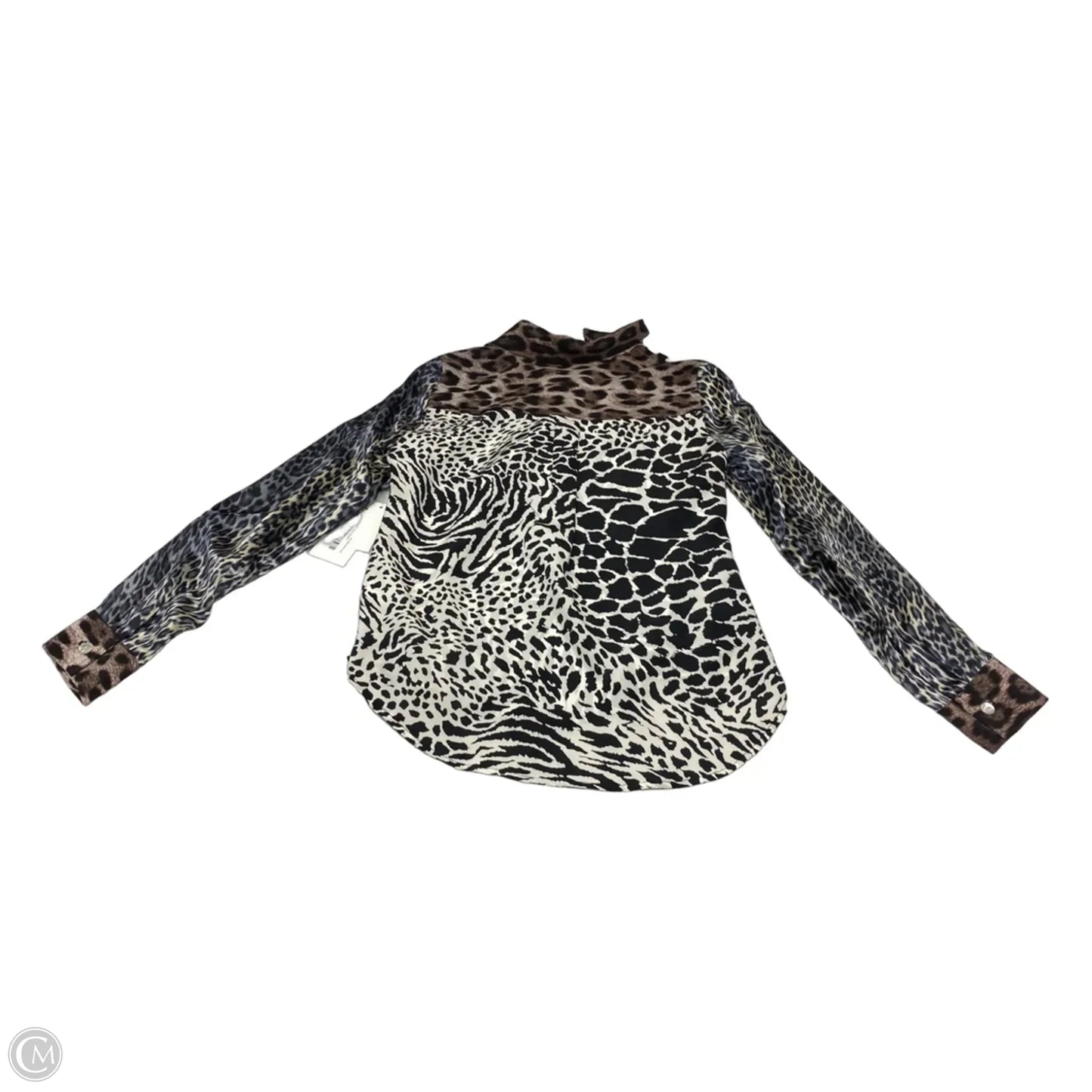 Blouse Long Sleeve By Fifteen Twenty In Animal Print, Size: Xs