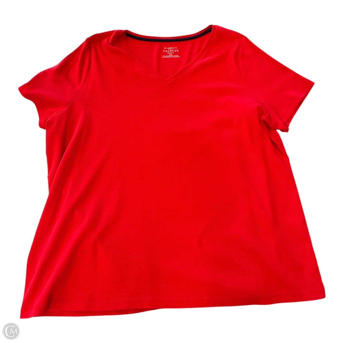 Top Short Sleeve Basic By Talbots In Red, Size: 3x