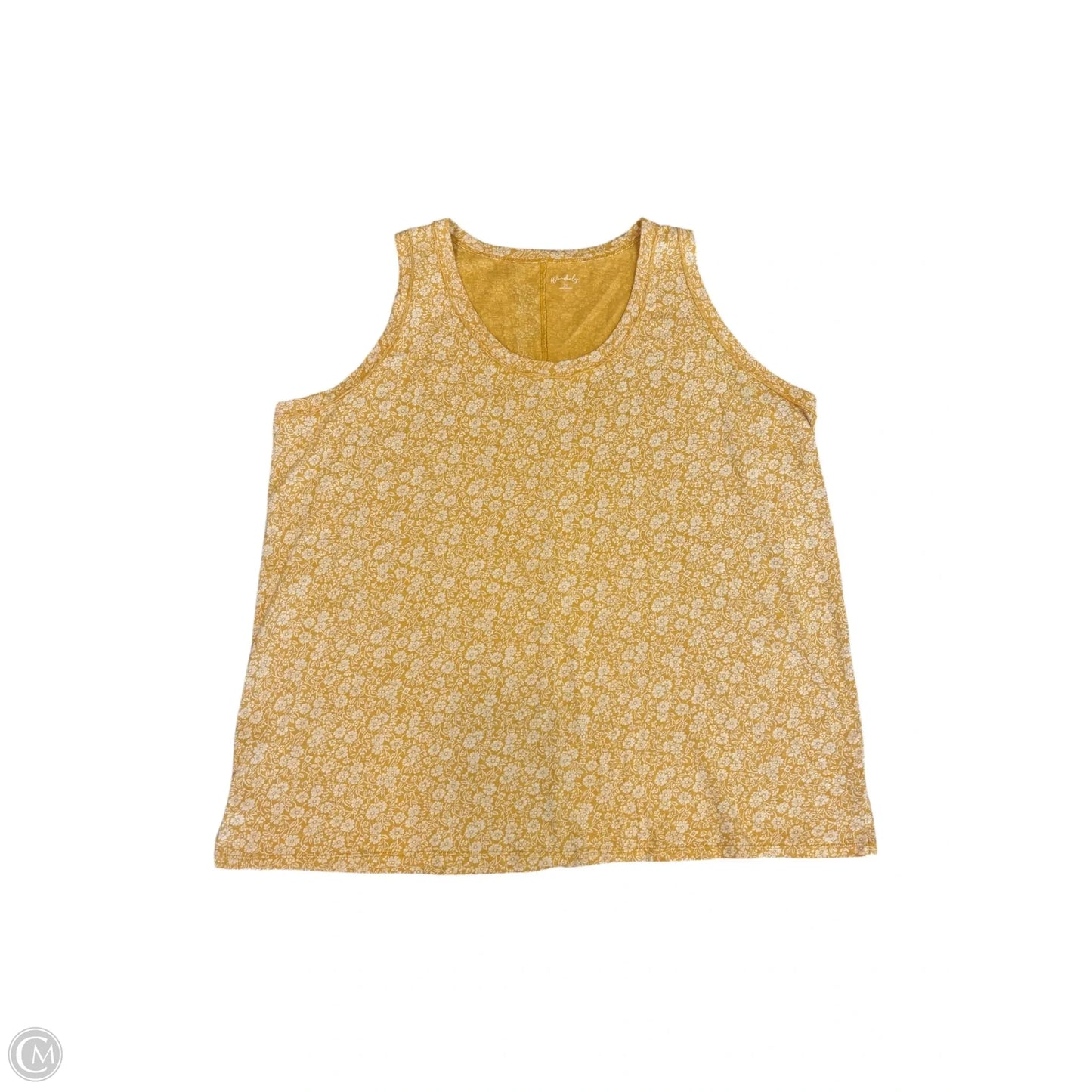 Top Sleeveless By Wonderly In Yellow, Size: 2x