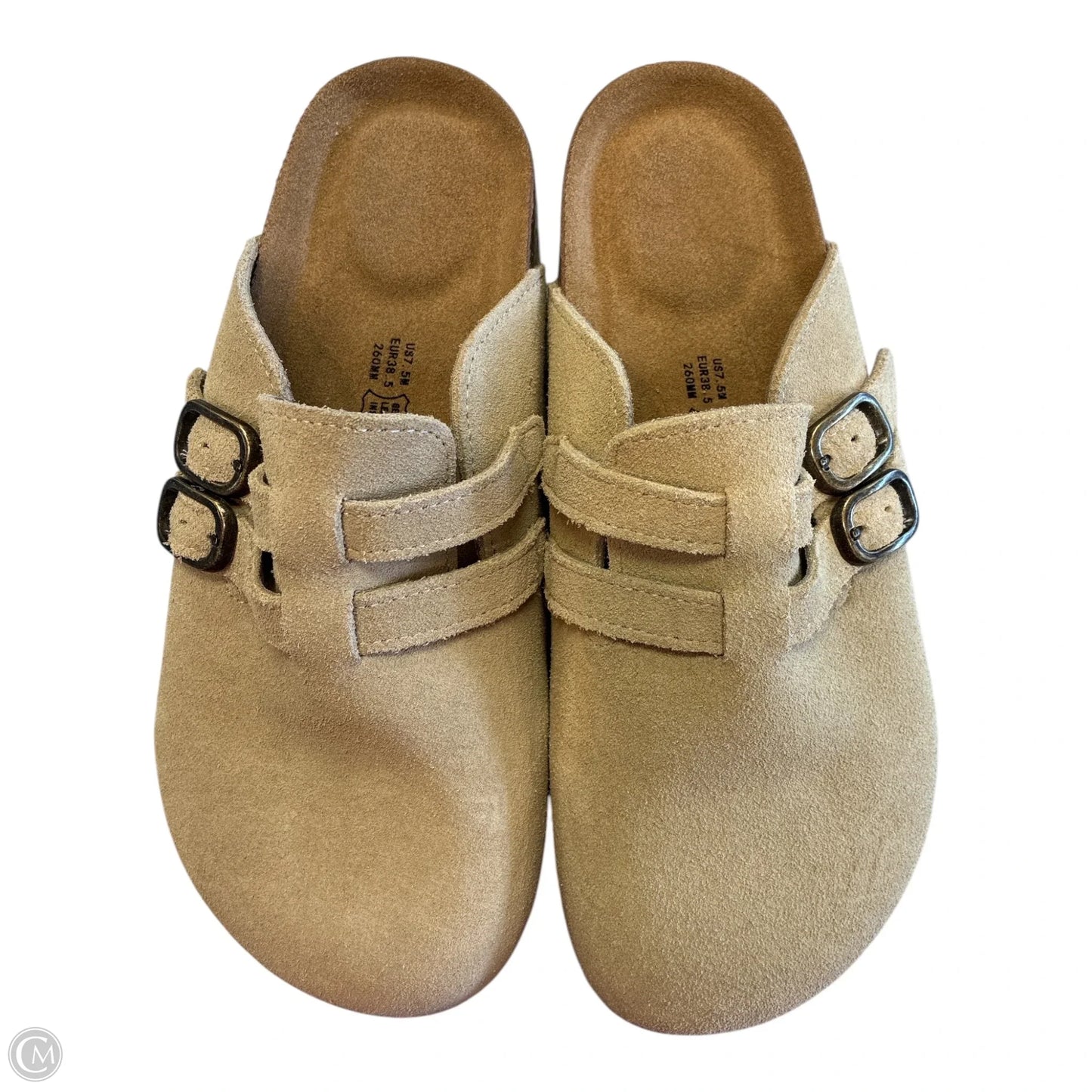 Shoes Heels Block By Clothes Mentor In Tan, Size: 7.5