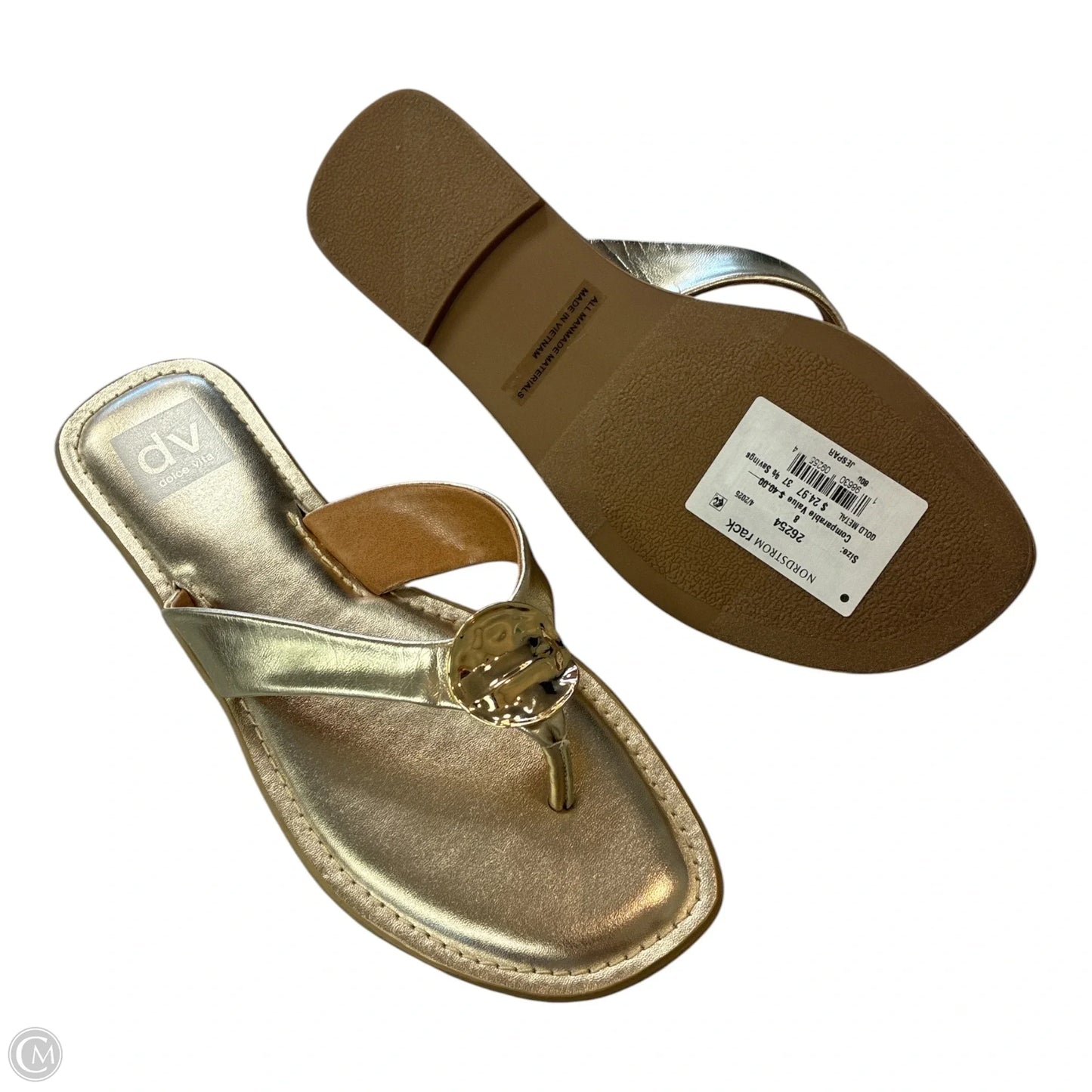 Sandals Flats By Dolce Vita In Gold, Size: 8