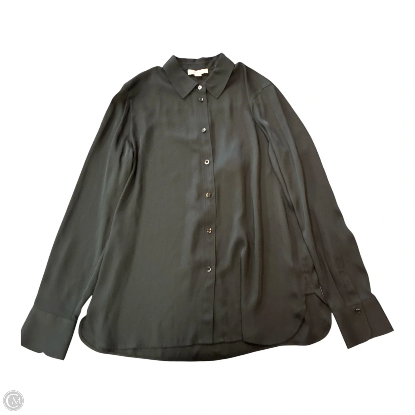Blouse Long Sleeve By Vince In Black, Size: L