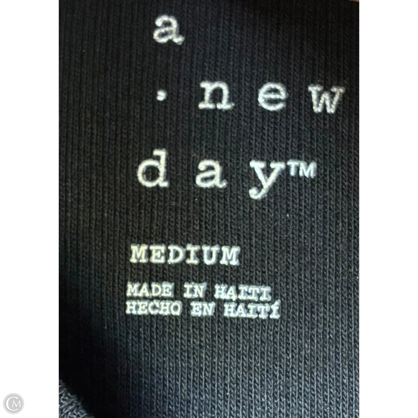 Top Short Sleeve Basic By A New Day In Black, Size: M