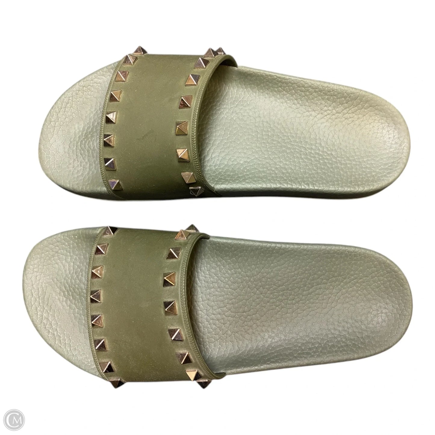 Sandals Luxury Designer By Valentino-garavani In Green, Size: 9