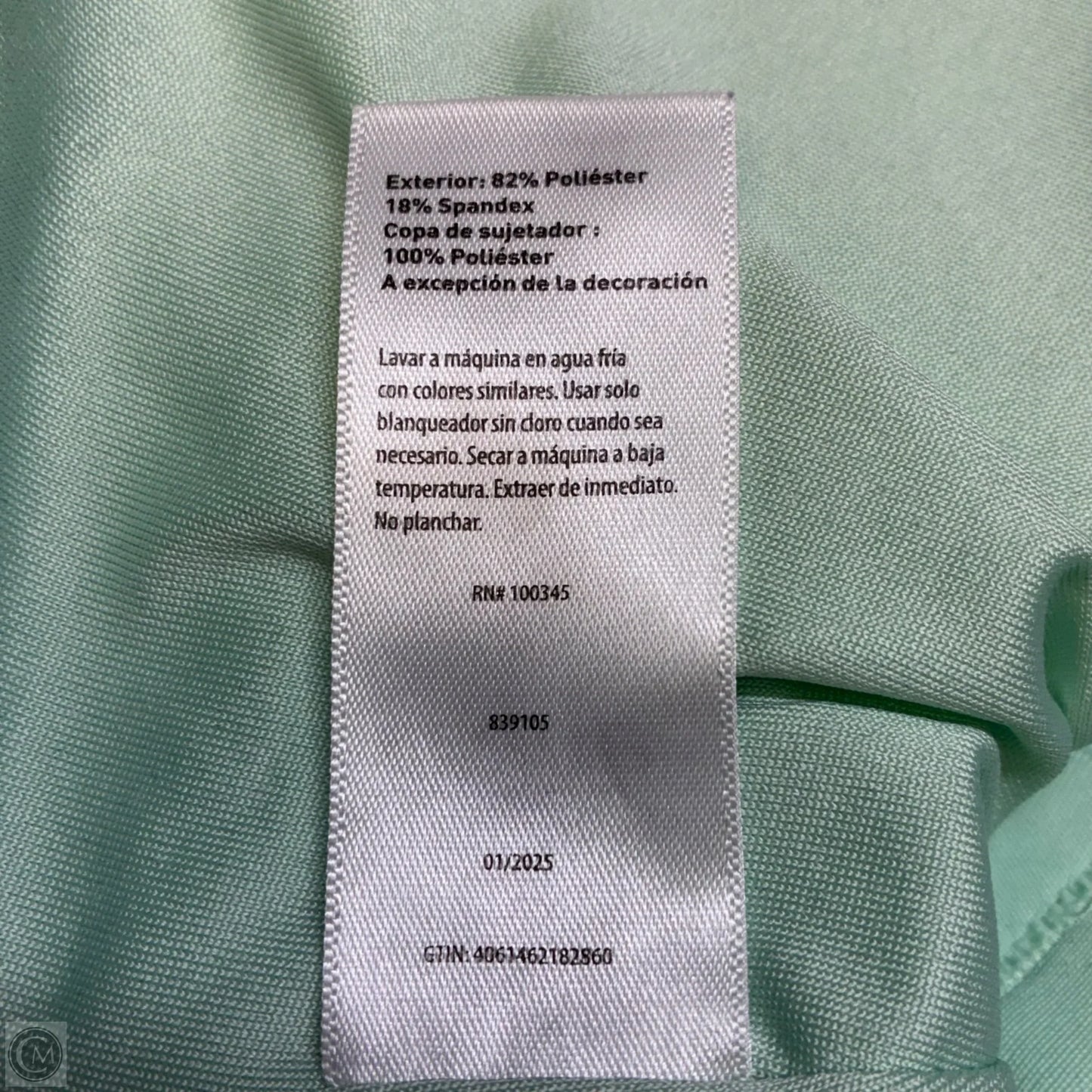Athletic Bra By Crane In Green, Size: L