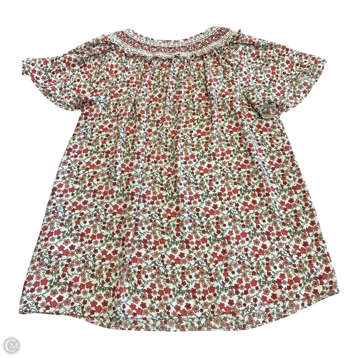 Blouse Short Sleeve By Max Studio In Floral Print, Size: M