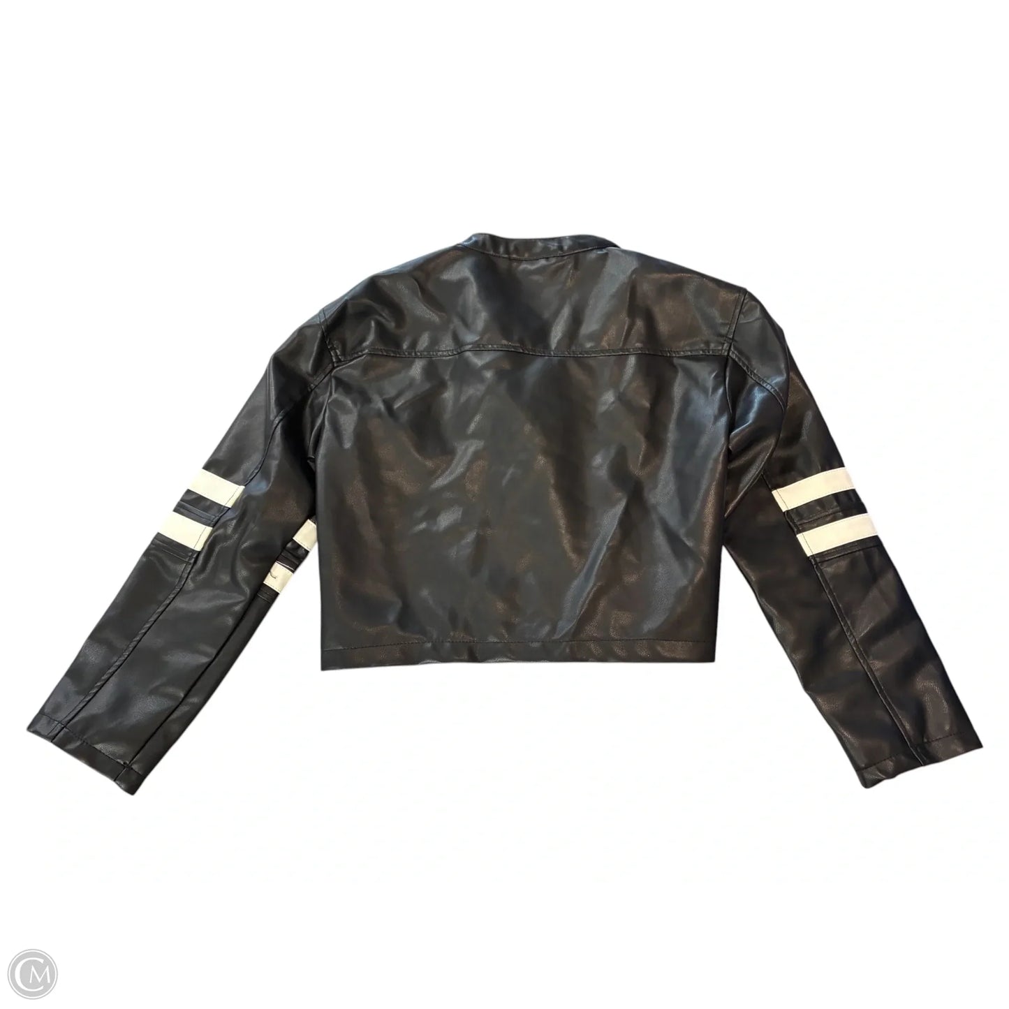 Jacket Moto By Ci Sono In Black & White, Size: L