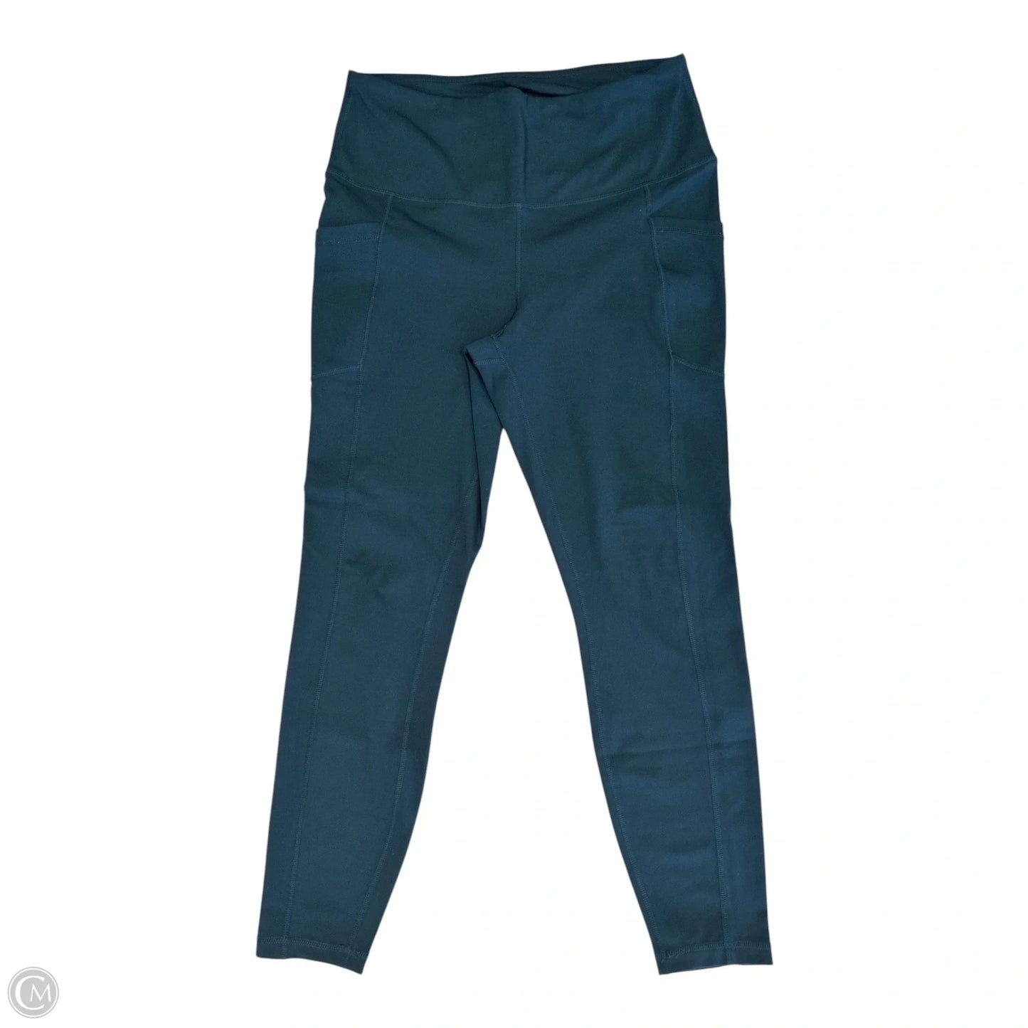 Athletic Leggings By Yogalicious In Teal, Size: L